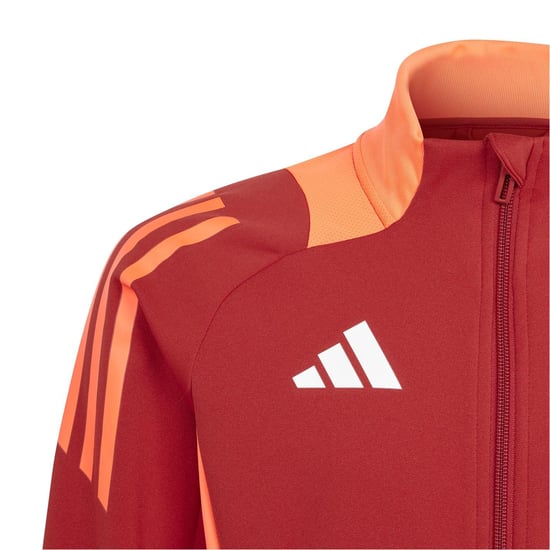 Boys adidas Tiro24 Kids Funnel Neck Raglan Sleeve Athletic Top in Power Red - Image 6