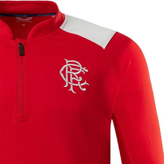 Boys Castore FC quarter Zip Top Juniors in Red - Image 4