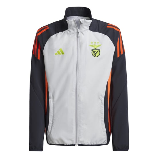 Boys adidas Pre Jacket Y Tracksuit Top Unisex Kids in Lgh Solid Grey - Image 1
