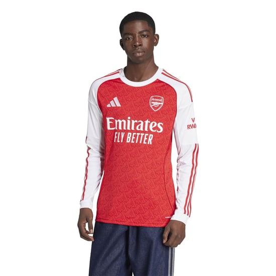 Men's adidas Arsenal Home Shirt Long Sleeve 2025 26 in Red/White - Image 3