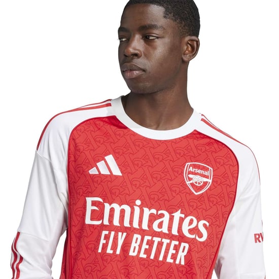 Men's adidas Arsenal Home Shirt Long Sleeve 2025 26 in Red/White - Image 5