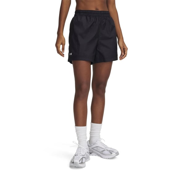 Women's Under Armour Rival Woven Shorts in Black - Image 1