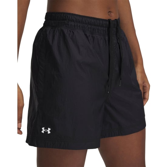 Women's Under Armour Rival Woven Shorts in Black - Image 3