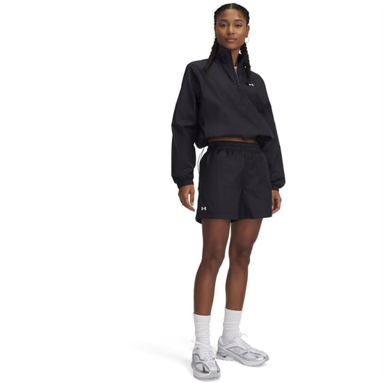 Women's Under Armour Rival Woven Shorts in Black - Image 4