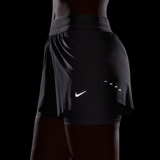 Women's Nike Fit Swift Mid Rise 3 2 In 1 Shorts in Thunder Grey - Image 5