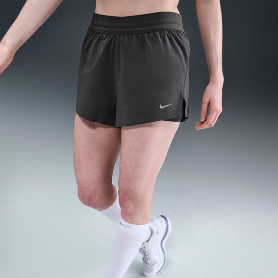 Women's Nike Fit Swift Mid Rise 3 2 In 1 Shorts in Thunder Grey - Image 6
