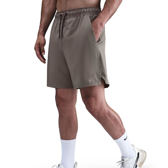 Men's Nike FIT Unlimited 7 Unlined Woven Fitness Shorts in Cave Stone - Image 1