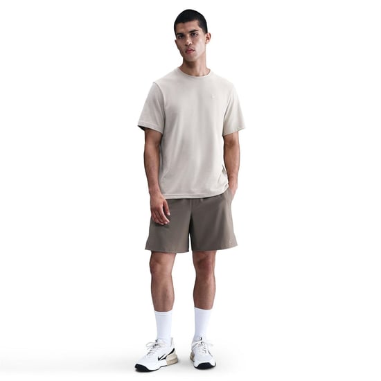 Men's Nike FIT Unlimited 7 Unlined Woven Fitness Shorts in Cave Stone - Image 3