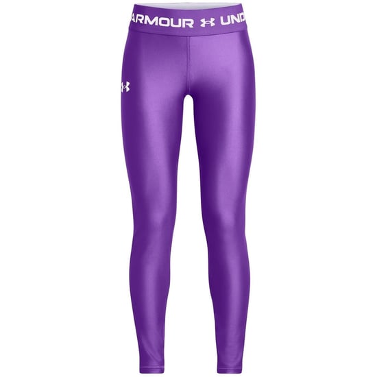 Girls Under Armour Solid Patterned Shapewear Leggings in Purple - Image 1