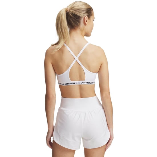 Women's Under Armour Crossback Low Bra in White - Image 6