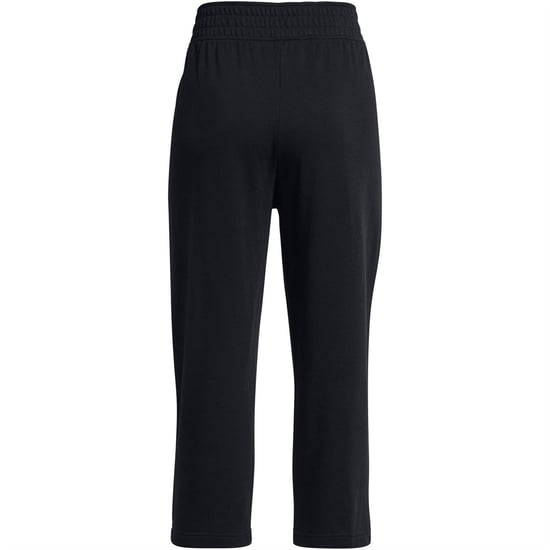Women's Under Armour Armour Ua Rival Terry Crop Wide Leg Tracksuit Bottom in Black - Image 2