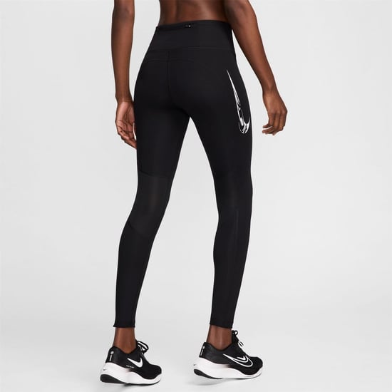 Women's Nike W Nk Df Fast Mr in Black/White - Image 2