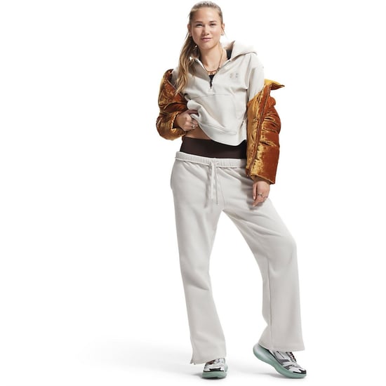 Women's Under Armour Icon Vida Fleece Tracksuit Bottoms in White - Image 3