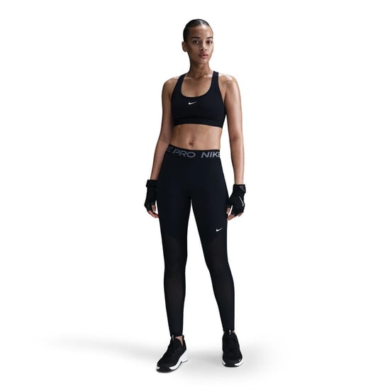 Women's Nike W NP DF MR TIGH in Black/Cool Grey - Image 3