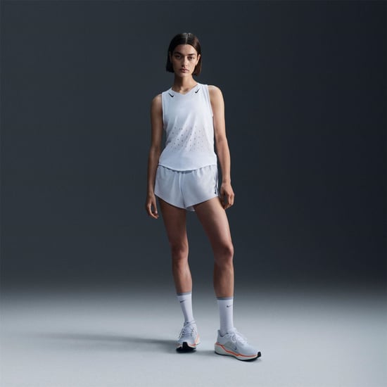 Women's Nike Dri FIT ADV Running Singlet in White/Black - Image 5