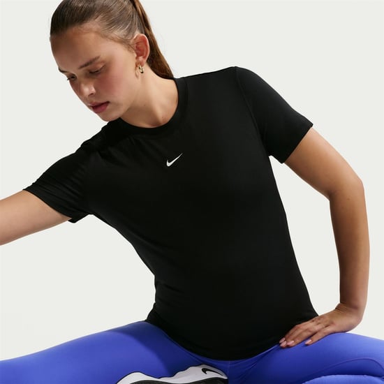 Women's Nike W Nk 1 (M) Ss T in Black/White - Image 3