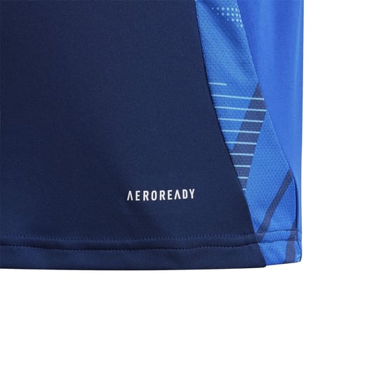 Boys adidas Kids Tiro24 Funnel Neck Raglan Sleeve Warm Top in Navy Blue - Image 3