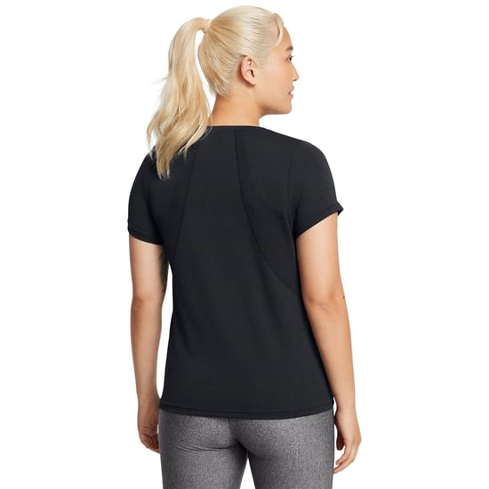 Women's Under Armour Vanish Slim Fit Short Sleeve Top in Black/White - Image 3