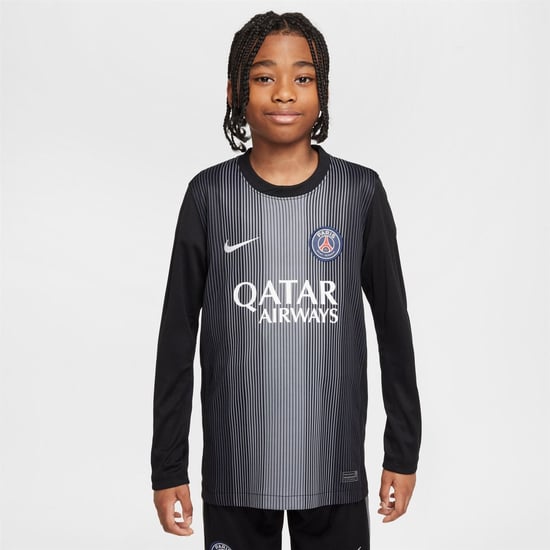 Boys Nike Psg Y Nk Df Sta Jn99 in Black/Smoke Gre - Image 3