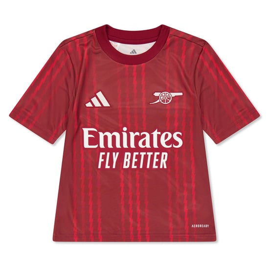 Boys adidas Kids Arsenal Short Sleeve T Shirt in Red/Orange - Image 1