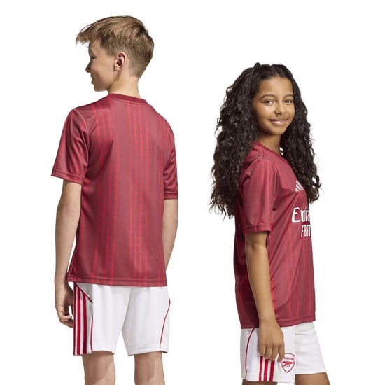 Boys adidas Kids Arsenal Short Sleeve T Shirt in Red/Orange - Image 4