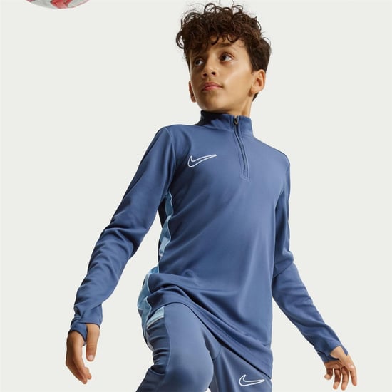 Boys Nike Drill Top Juniors in Diffused Blue - Image 3
