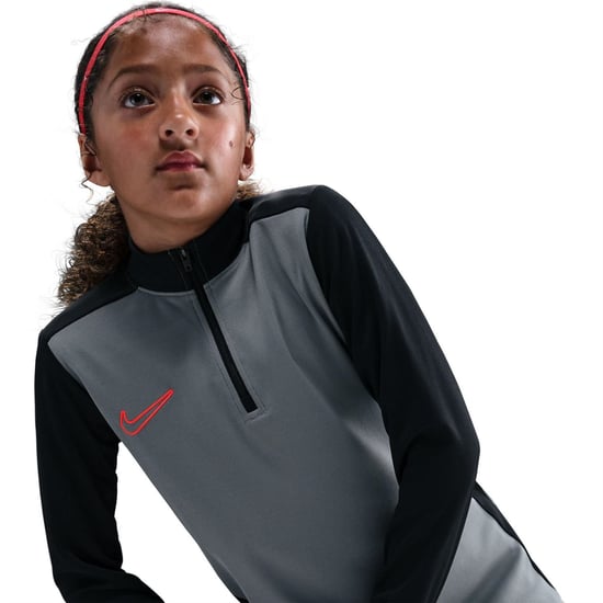 Boys Nike Drill Top Juniors in Grey/Black - Image 1