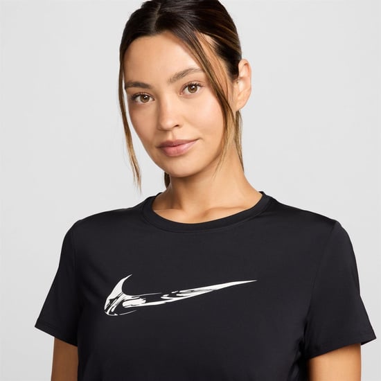 Women's Nike W Nk 1 Swoosh H in Black/White - Image 3