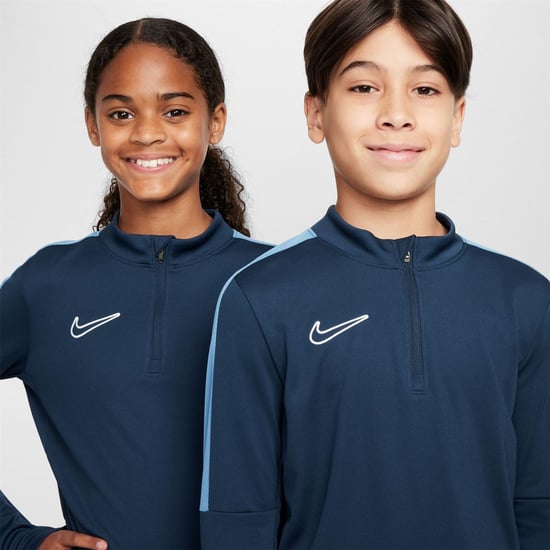 Boys Nike Drill Top Juniors in Navy/White - Image 3