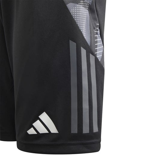 Boys adidas Tiro24 C Trousershoy Football Short Unisex Kids in Black/Dark Grey - Image 3