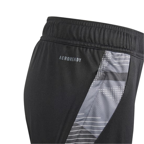 Boys adidas Tiro24 C Trousershoy Football Short Unisex Kids in Black/Dark Grey - Image 4