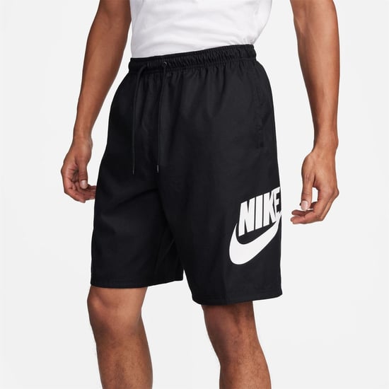 Men's Nike Woven Club Tracksuit Shorts in Black/White - Image 1