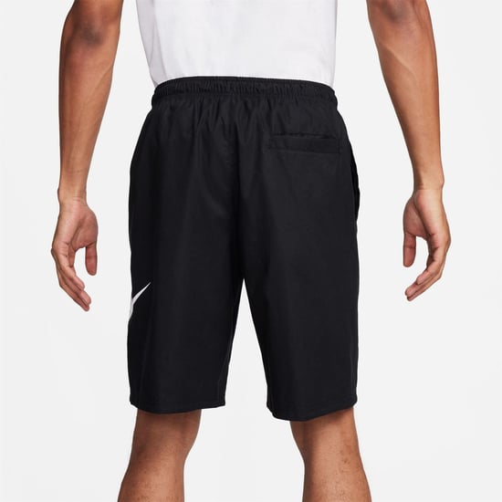 Men's Nike Woven Club Tracksuit Shorts in Black/White - Image 2