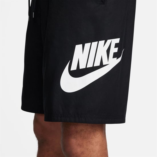 Men's Nike Woven Club Tracksuit Shorts in Black/White - Image 5
