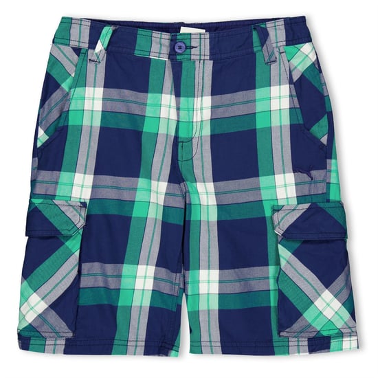 Boys Puma Beach Check Walkshorts Juniors in Green - Image 1