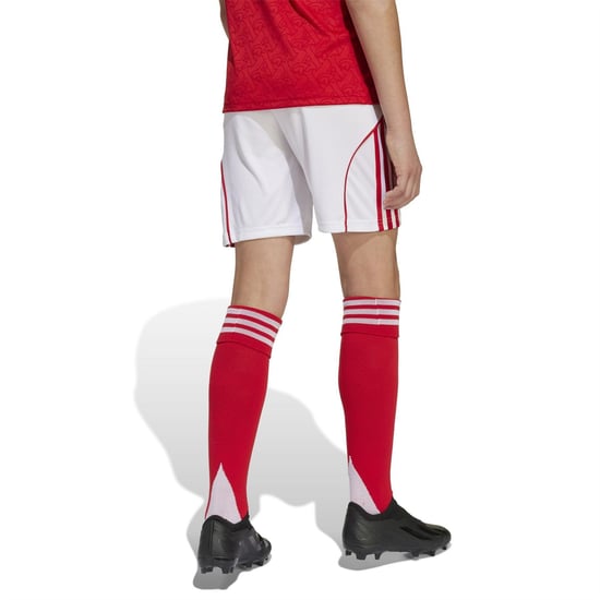 Boys adidas Home Shorts 2025 2026 Juniors in White/Red - Image 5