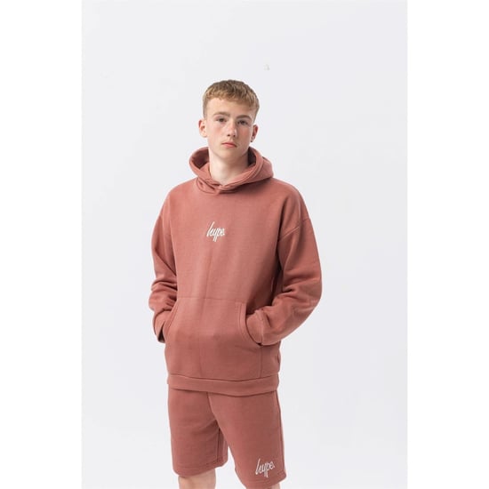 Boys Hype Mauve Bermuda Sweat Shorts in Red - Image 3