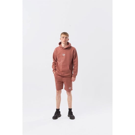 Boys Hype Mauve Bermuda Sweat Shorts in Red - Image 4