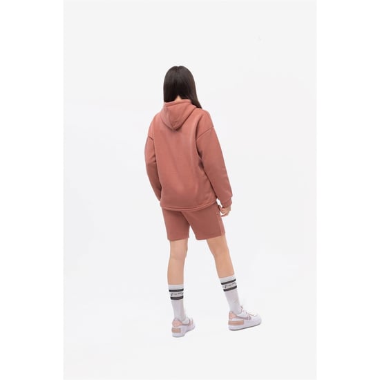 Boys Hype Mauve Bermuda Sweat Shorts in Red - Image 6
