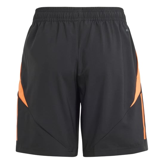 Boys adidas Tiro24 C Dtshoy Football Short Unisex Kids in Black/Solar Red - Image 2