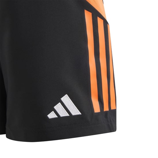 Boys adidas Tiro24 C Dtshoy Football Short Unisex Kids in Black/Solar Red - Image 3