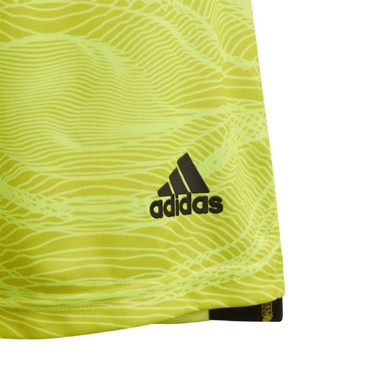 Boys adidas Con Goal Keeper Athletic Shorts in Acid Yellow - Image 3