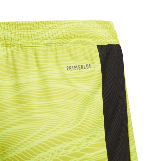 Boys adidas Con Goal Keeper Athletic Shorts in Acid Yellow - Image 4