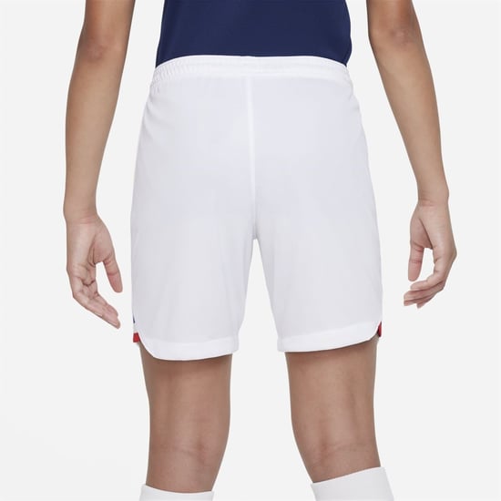 Boys Nike Kids Soccer Curved Hem Shorts in White - Image 2