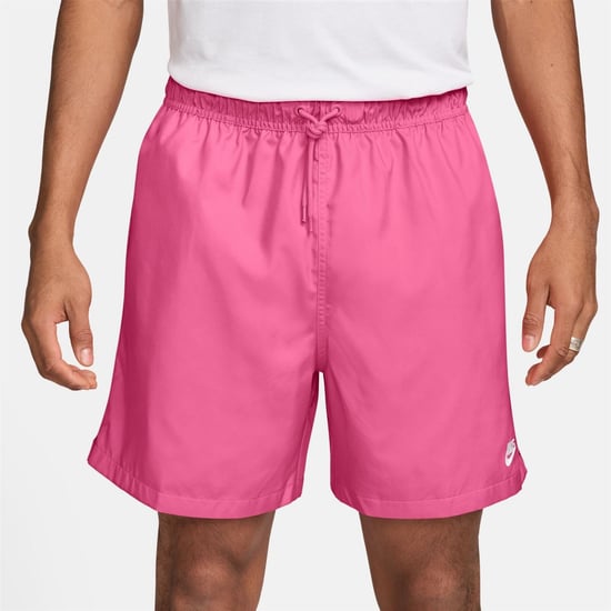 Men's Nike Club Flow Woven Tracksuit Shorts in Pinksicle/White - Image 1