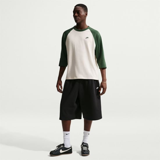 Men's Nike M Nk Clb Ft Os in Black/Black/Whi - Image 4