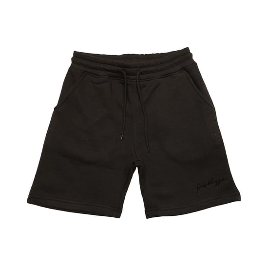 Boys Hype Oversized Sweat Shorts in Black - Image 1