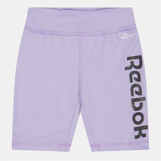 Girls Reebok 2 Pack Slim Fit Bermuda Shorts in Lavender - Image 1
