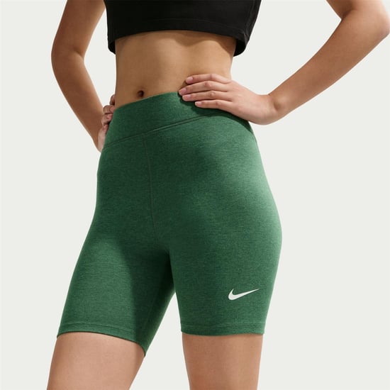 Women's Nike Classic 8 Inch Biker Cycling Shorts in Fir/Sail - Image 1