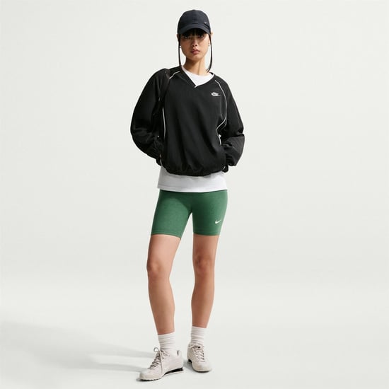 Women's Nike Classic 8 Inch Biker Cycling Shorts in Fir/Sail - Image 4
